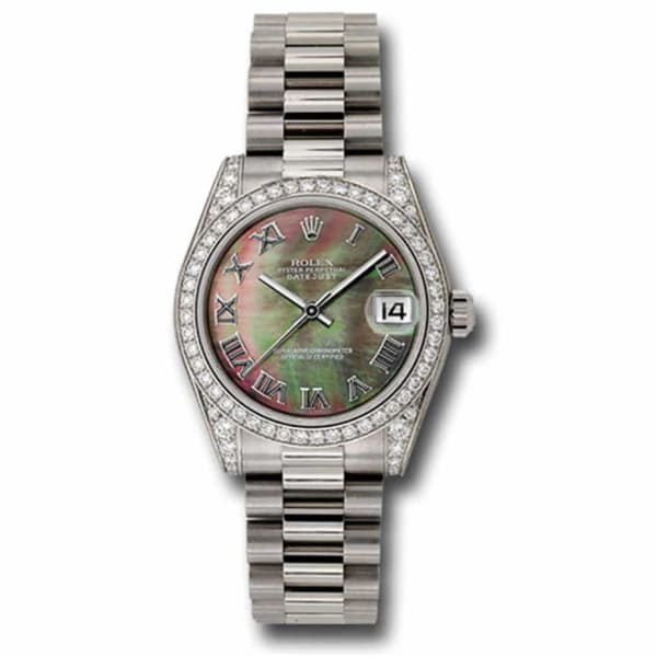 Rolex, Ladies Watch Datejust 31mm President White Gold Diamond Bezel 178159 dkmrp