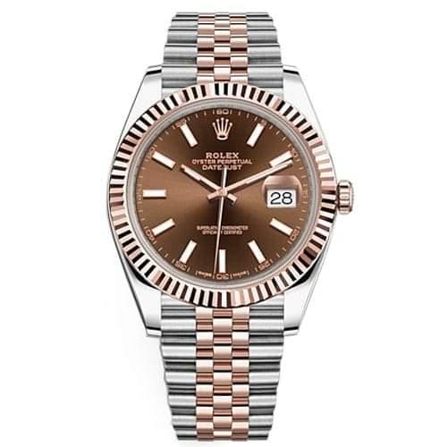 Rolex, Oyster Perpetual Datejust 41mm, Two-Tone Stainless Steel and 18k Everose Gold Jubilee bracelet, Chocolate dial, Stainless Steel and 18k Everose Gold Case Men's Watch 126331-0002
