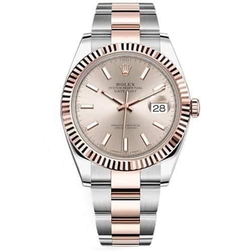 Rolex, Oyster Perpetual Datejust 41mm, Two-Tone Stainless Steel and 18k Everose Gold Oyster bracelet, Sundust dial, Stainless Steel and 18k Everose Gold Case Men's Watch 126331-0009