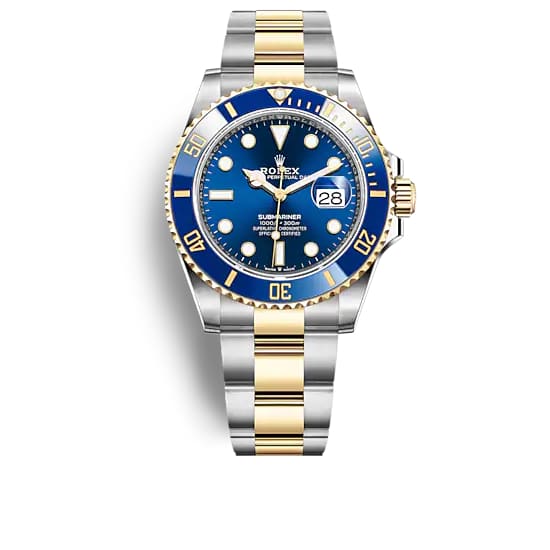 Rolex, Submariner 41 mm, Two-Tone 18k Yellow Gold and Stainless Steel Oyster bracelet, Royal Blue dial Blue bezel, 18k Yellow Gold and Stainless Steel Case Men's Watch 126613lb-0002