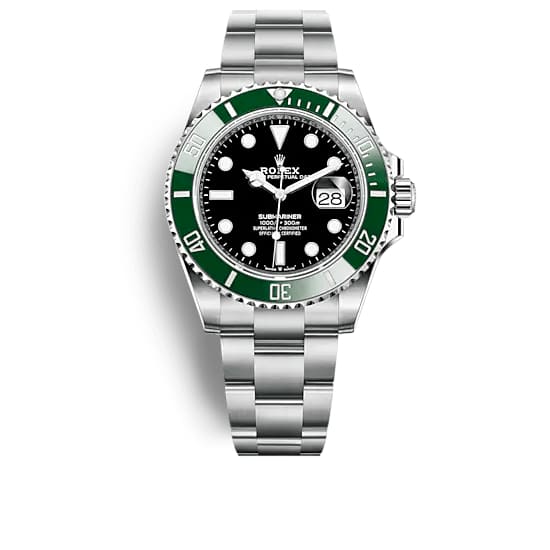 Rolex, Submariner "Starbucks" 41 mm, Stainless Steel Oyster bracelet, Black dial Green bezel, Men's Watch 126610lv