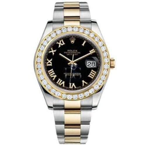 Rolex Watches Datejust II 41mm Steel and Yellow Gold Fixed Bezel with diamonds 116300BKRODB