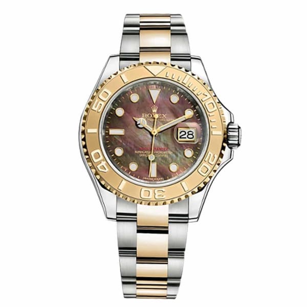 Rolex, Yacht Master Dark Mother of Pearl Dial Stainless Steel 18kt Yellow Gold Oyster Men's Watch