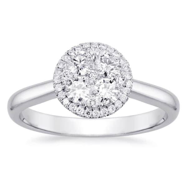 Round Halo Cluster Engagement Ring with 0.25ct. of Total Diamond Weight ALR-6424