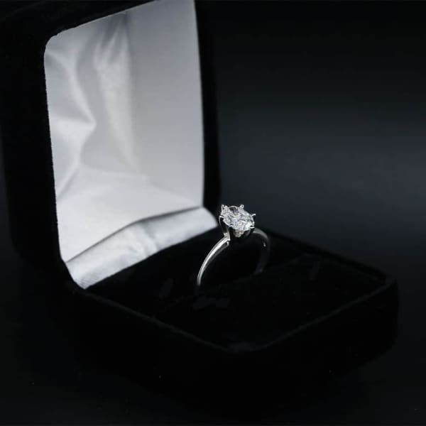 Solitaire Diamond Engagement Ring features 1.00ct Oval Diamond S-171550, Ring in packing