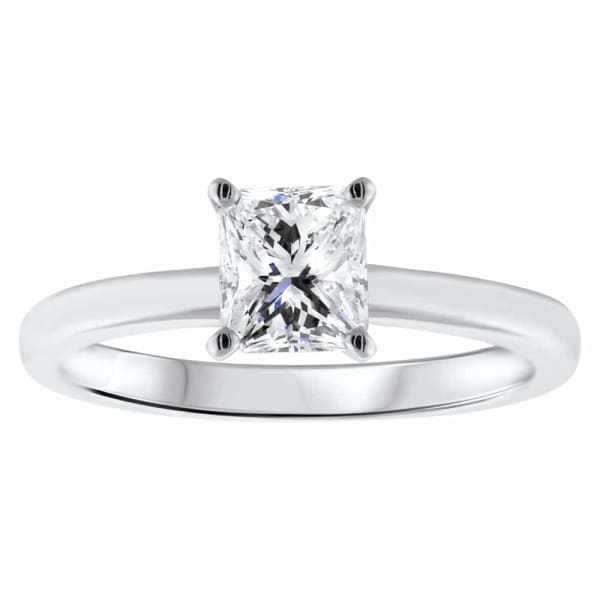 Solitaire engagement ring with 0.91ct Radiant cut GIA certified diamond ENG-10000