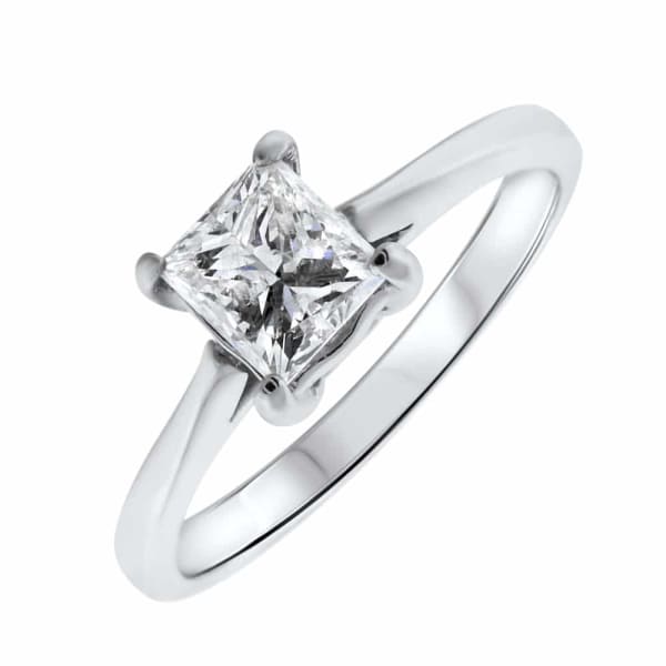 Solitaire engagement ring with 1.01ct Princess cut ENG-12500, Main view