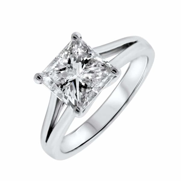 Solitaire engagement ring with 2.48ct Princess cut RN-21500, Main view