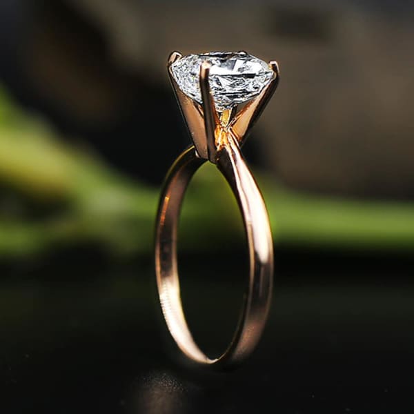Solitaire Rose Gold Engagement Ring with 1.72ct Cushion Diamond ENG-24000