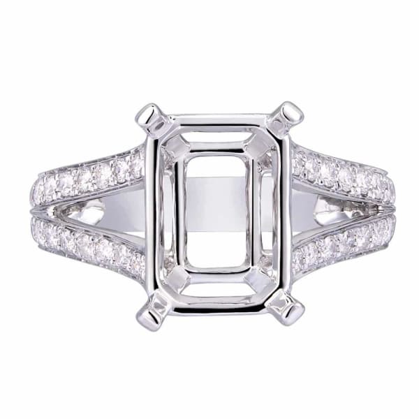 Sparkling solitaire setting white gold ring with .57ct diamonds KR08953XD11X8
