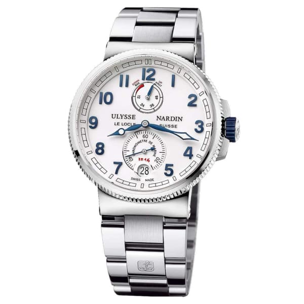 Ulysse Nardin Marine Chronometer Manufacture 43mm Steel And Titanium Watch 1183-126-7M/60