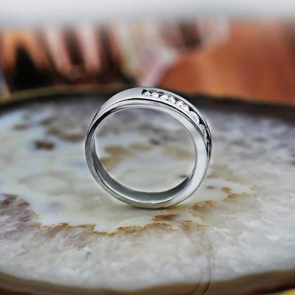 Unique Half-Way Eternity Diamond Ring with 0.60ct of Diamonds B-3115, Main view