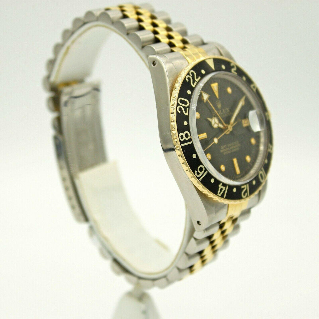 Rolex GMT Master Date w/ Black Dial 16753, Left view