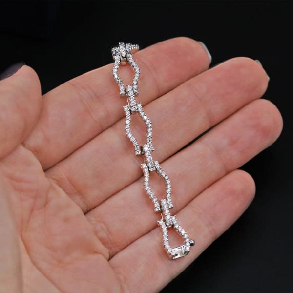 White Gold Diamond Bracelet CT-5292, clasp