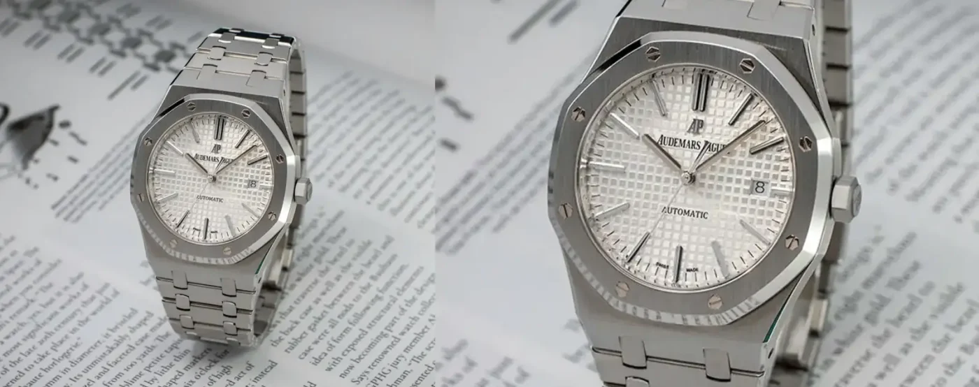 Audemars Piguet Royal Oak 15400ST on wrist showcasing timeless design