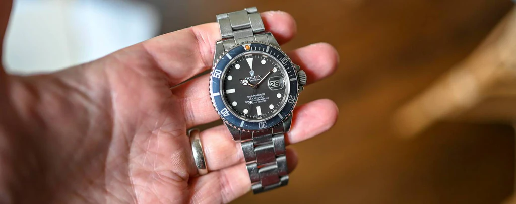 1980s Rolex Submariner 16800 with white gold surrounds