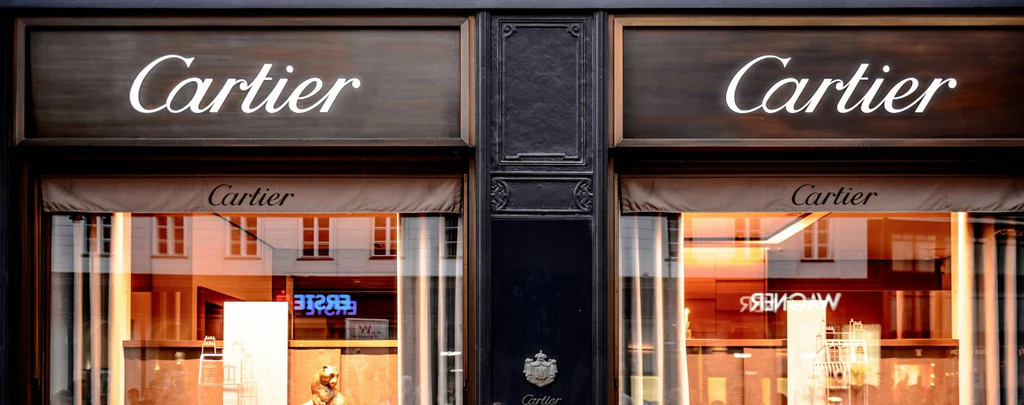 A photo of the exterior of a Cartier boutique store.