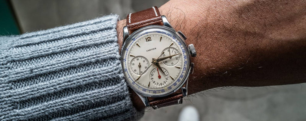 A vintage Cartier watch showcasing its classic design details