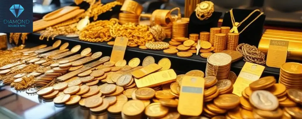 Gold scrap pile for selling in New York