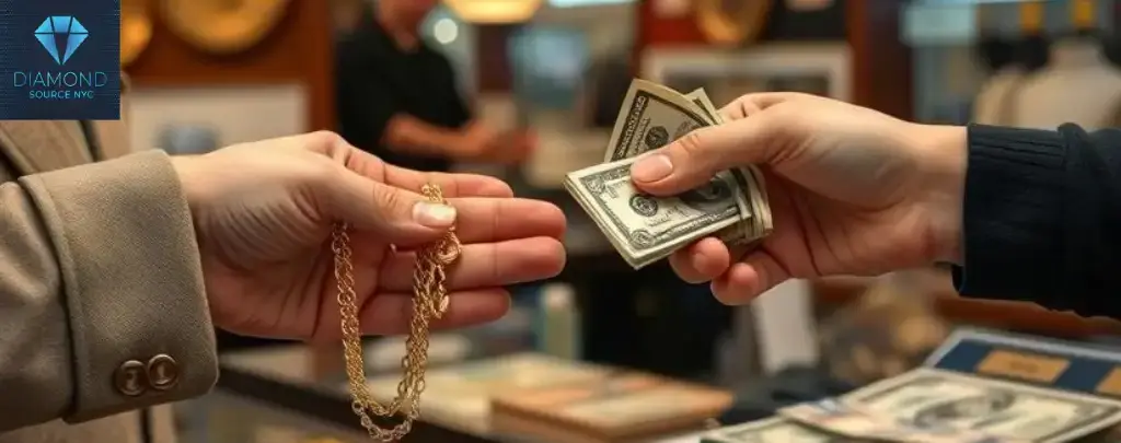 Selling jewelry like diamonds and gold for instant cash.