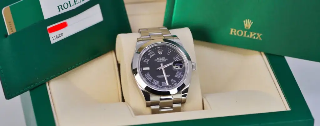 Selling a Rolex watch for instant cash.